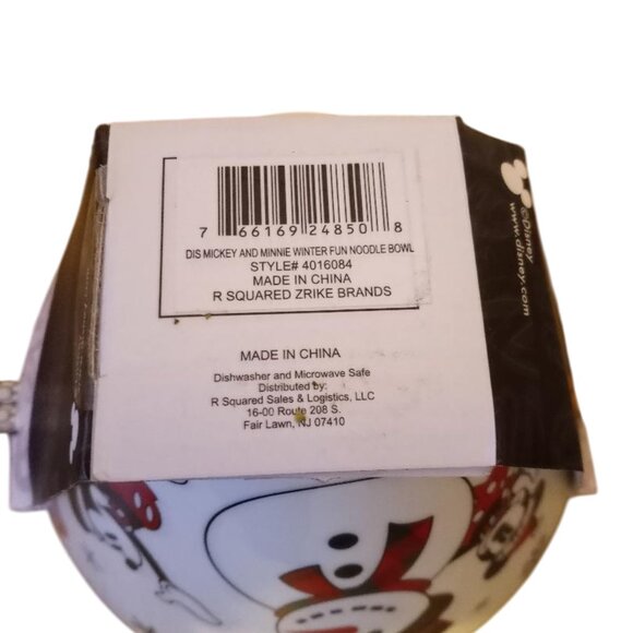 Disney Mickey And Minnie Mouse Holiday Ramen Bowl With Chopsticks - Picture 4 of 7